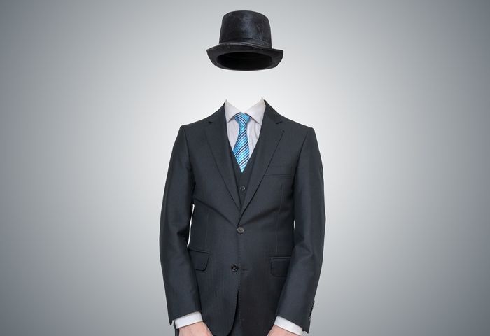 Invisible man in suit